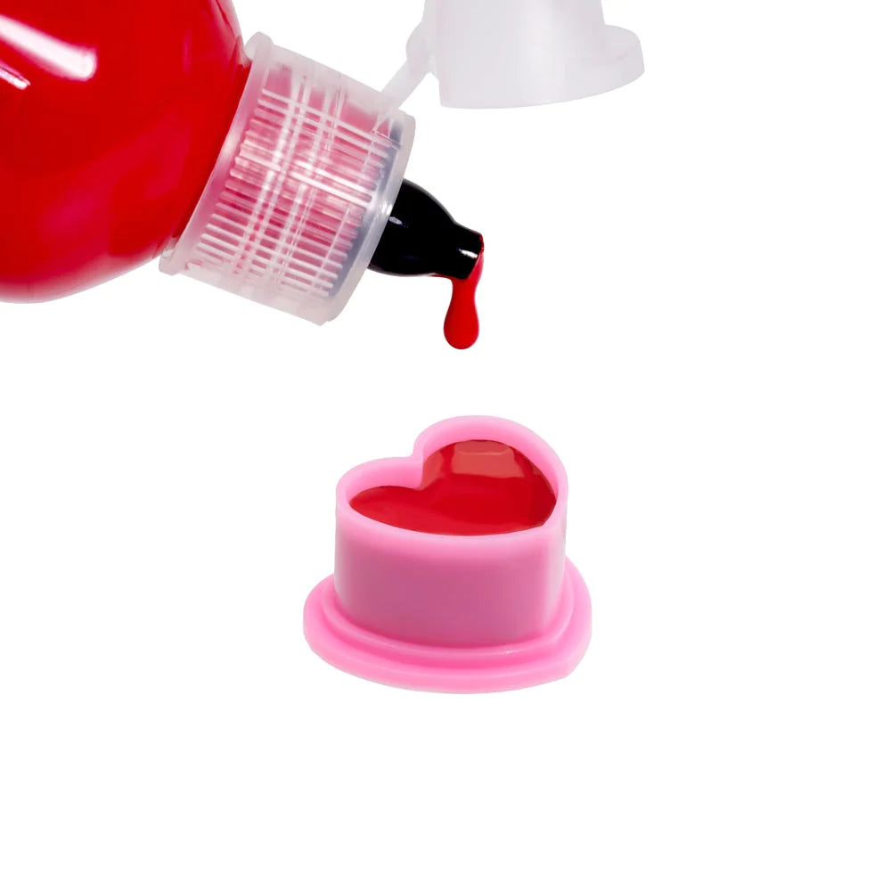 Saferly Heart Ink Caps - Size #16 Large or #11 Medium - Bag of 500 - Pink or Black