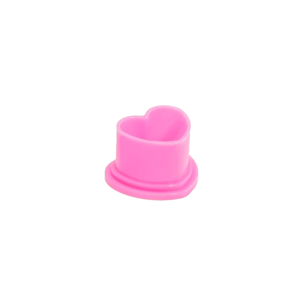 Saferly Heart Ink Caps - Size #16 Large or #11 Medium - Bag of 500 - Pink or Black