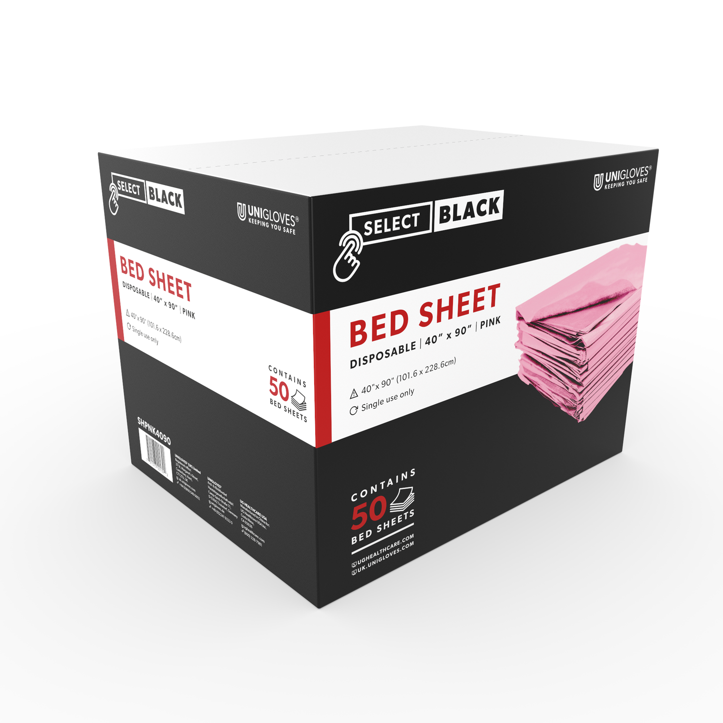 Uniglove Disposable Select Bed Sheets 40x90