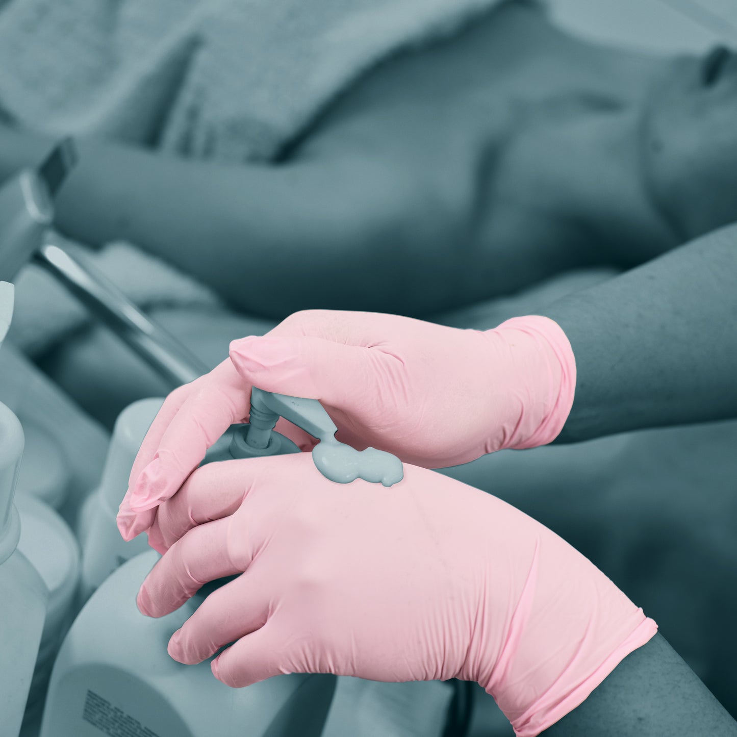 Unigloves Black/Rose Pearl Nitrile Gloves (GP003x-black/GP005x-rose)