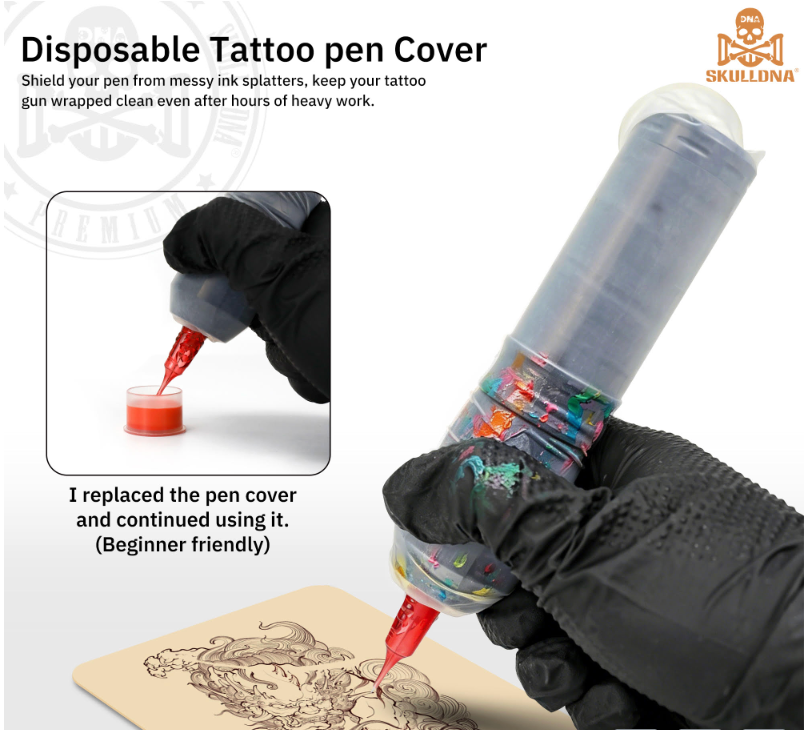 Skull DNA Latex Disposable Pen covers 24ct