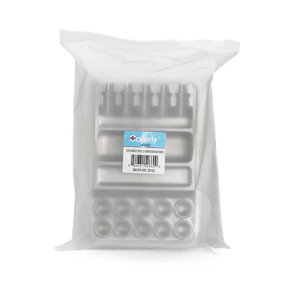 Saferly Disposable Tattoo Workstation Trays - Bag of 25