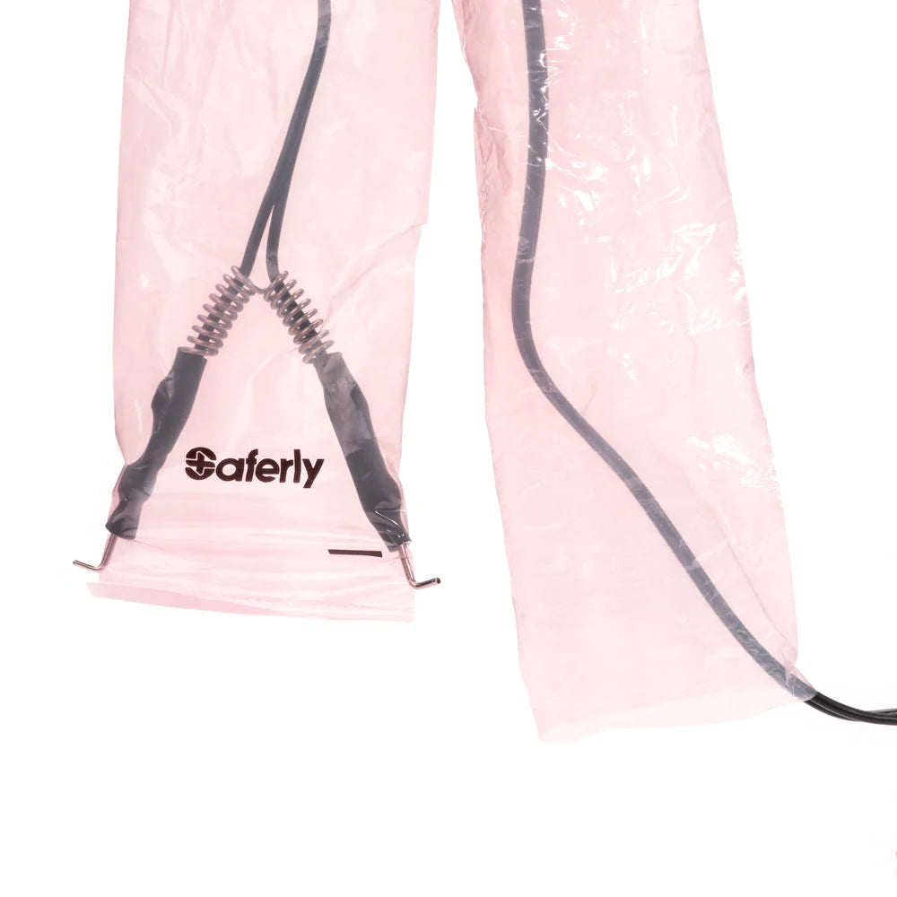 Saferly 32" Clip Cord Sleeves and Machine Bags - Pink- Box of 200
